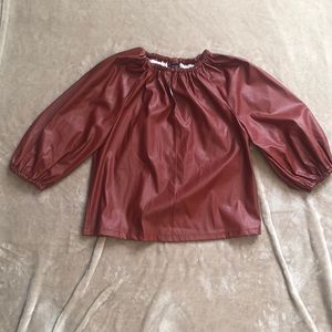 Faux-leather top